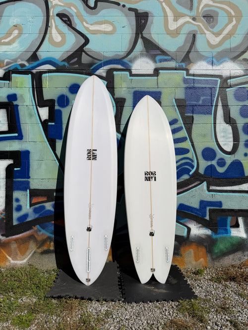 6'4" East Fish & 7'6" Space Honk by Rob Lan